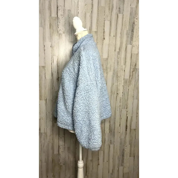 Urban Outfitters Women's Size‎ Medium Blue Casual Winter Sherpa Full Zip Jacket - Picture 6 of 7